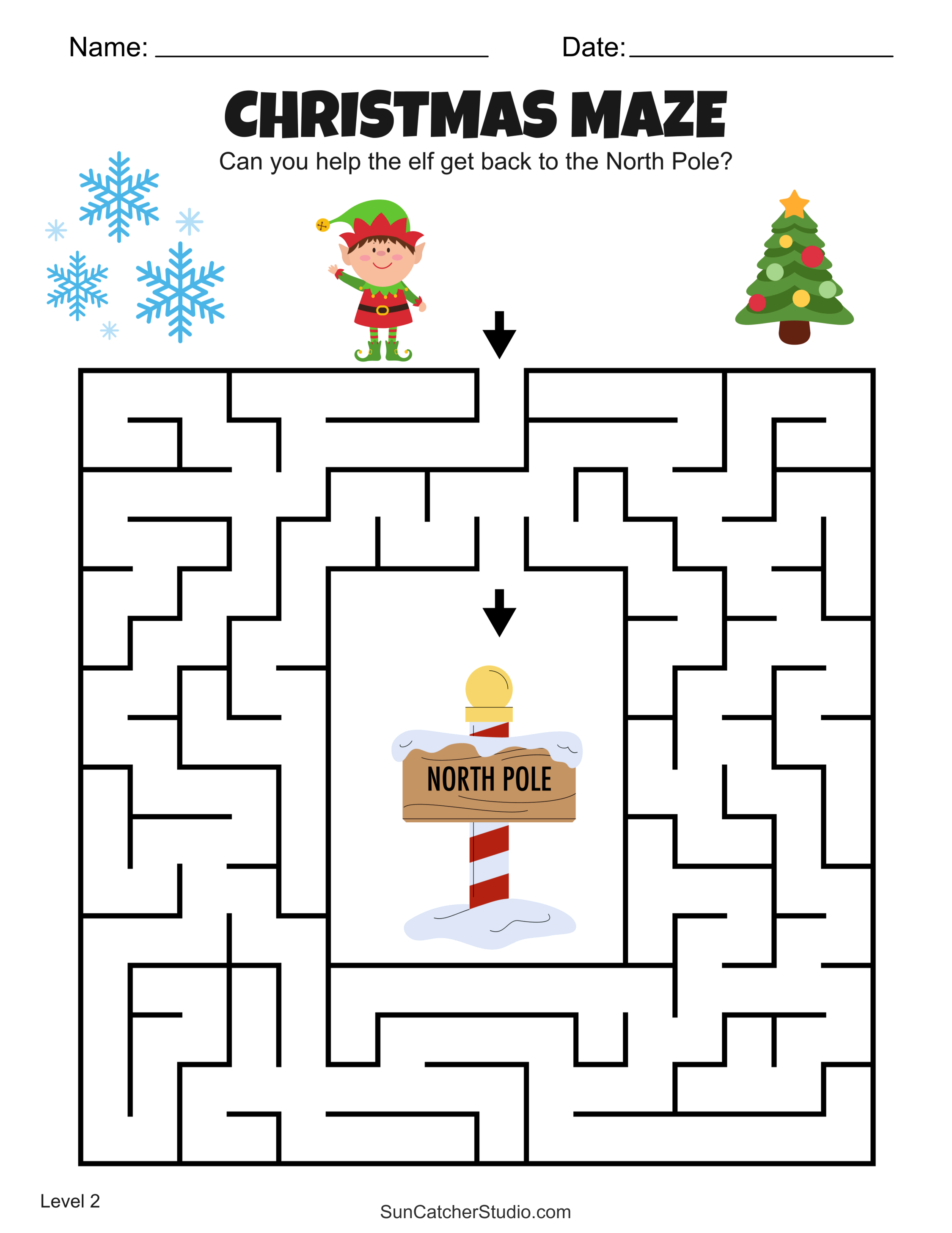 free printable christmas maze worksheets and puzzles – free